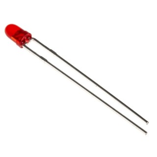 Kingbright Red LED 3 mm T-1 Through Hole Round 2.25 V Forward Voltage L-934HD
