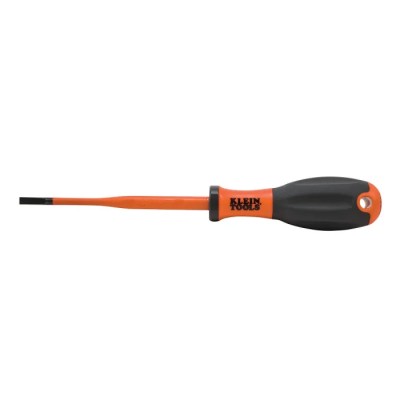 Klein Tools Insulated Screwdriver 100 mm Blade Ergonomic Grip VDE 1000V Approved 190mm Overall 32243INS