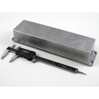 Hammond Flanged 1590 Series Black Die Cast Aluminium Enclosure IP65 50 mm x 283 mm x 70 mm 