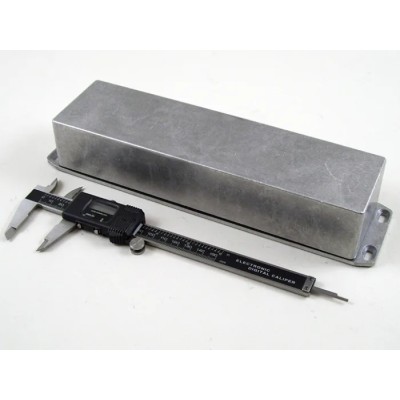 Hammond Flanged 1590 Series Black Die Cast Aluminium Enclosure IP65 50 mm x 283 mm x 70 mm