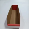 RS PRO Cardboard Storage Bin 400 mm x 100 mm x 100 mm Red 228-1217