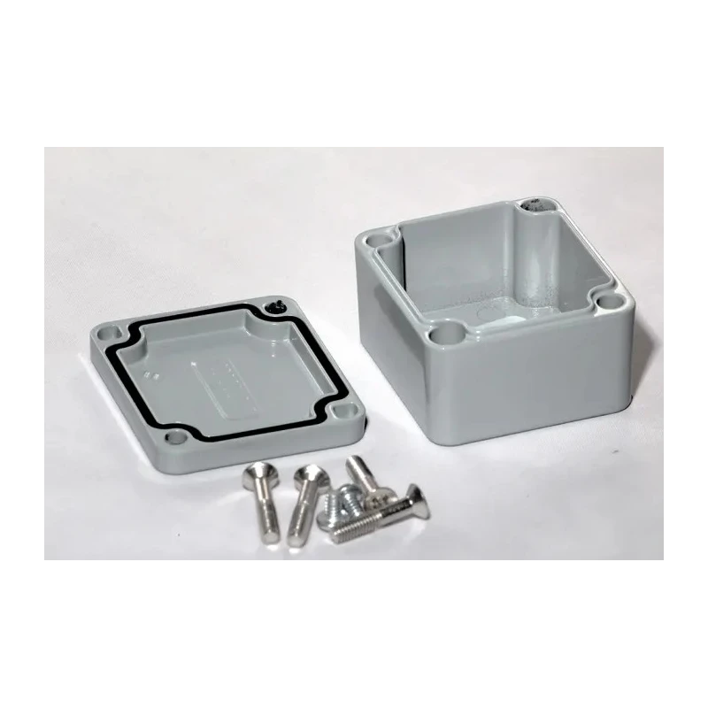 Hammond 1590 Series Die Cast Aluminium Enclosure Black Grey Natural Grey Lid IP65 31 mm x 51 mm x 46 mm 1590Z060GY