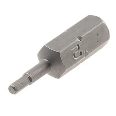 RS PRO Hex Screwdriver Bit Chrome Vanadium Steel 2 mm Hex Drive, 0.25 mm Tip, 25 mm Overall Length 618-954
