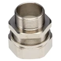 Kopex Cable Conduit Fitting Type C, Nickel Plated Brass, Metallic Finish, 32 mm Nominal Size, M32 Thread, IP66 SCBCM0606-RS