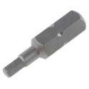 RS PRO Hex Screwdriver Bit, 0.25 mm Drive Size, 3 mm Head Size, Hex Drive, 25 mm Overall Length, Chrome Vanadium 618-976