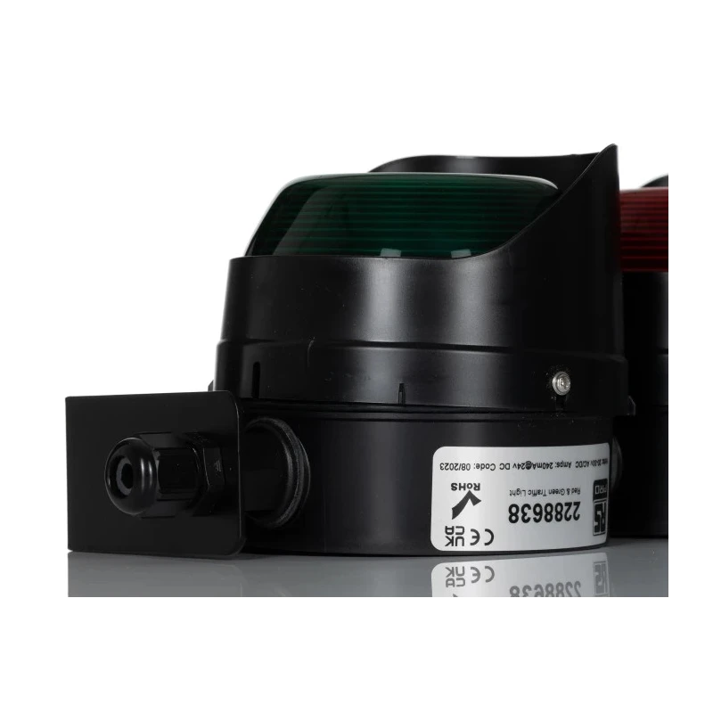 RS PRO Traffic Light LED Beacon Red Green, 2 Lights, 30V Base 228-8638