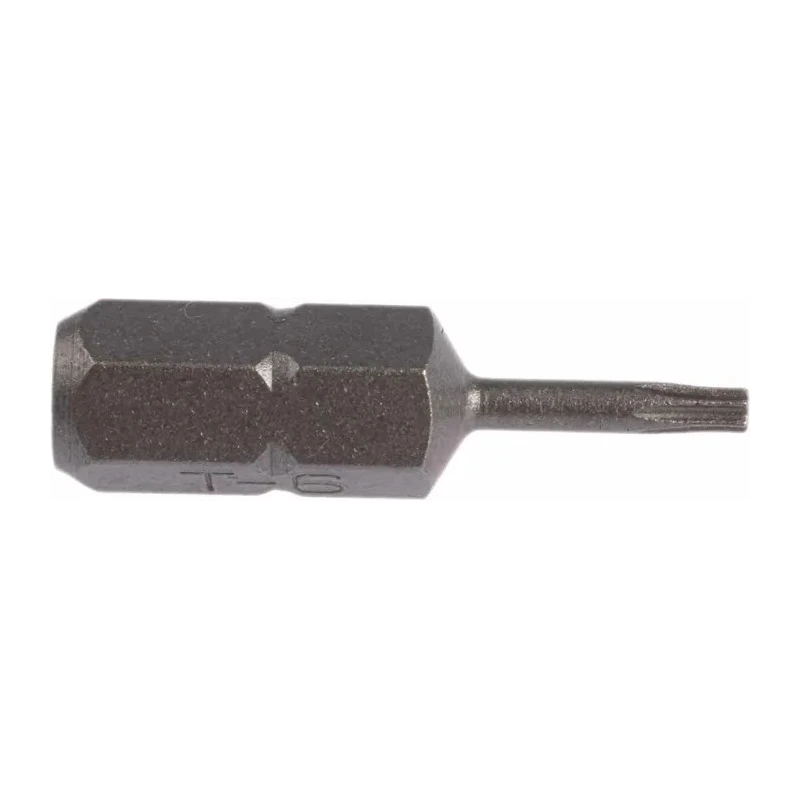 RS PRO Screwdriver Bit T6, 6.35 mm Hex Drive, 25 mm Overall Length, Chrome Vanadium Steel 619-676