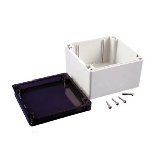 Hammond 1554 Series Light Grey Polycarbonate General Purpose Enclosure IP68, 80 mm x 119.4 mm x 119.4 mm 