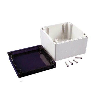 Hammond 1554 Series Light Grey Polycarbonate General Purpose Enclosure IP68, 80 mm x 119.4 mm x 119.4 mm 