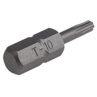 RS PRO Screwdriver Bit, 6.35 mm Hex Drive, T10 Tip, 25 mm Overall Length, Chrome Molybdenum Steel 619-711