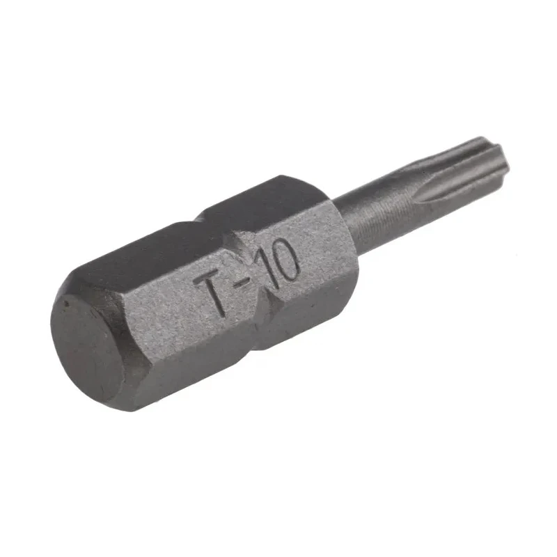 RS PRO Screwdriver Bit, 6.35 mm Hex Drive, T10 Tip, 25 mm Overall Length, Chrome Molybdenum Steel 619-711