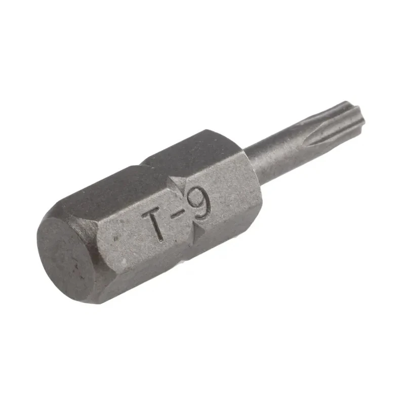 RS PRO Screwdriver Bit, 6.35 mm Hex Drive Size, T9 Tip, 25 mm Overall Length, Chrome Vanadium Steel 619-705