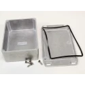 Hammond Flanged Die Cast Aluminium Enclosure IP65 82 mm x 110 mm x 44 mm 1590WSFL