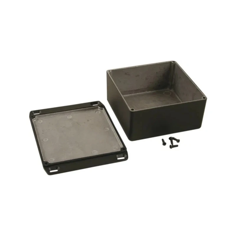 Hammond Flanged Black Die Cast Aluminium Enclosure IP65 82 mm x 110 mm x 44 mm 1590WSFLBK