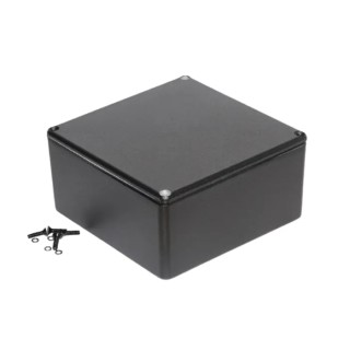 Hammond 1590 Series Black Lid Die Cast Aluminium Enclosure IP65 59 mm x 120 mm x 120 mm 