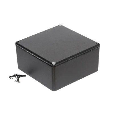 Hammond 1590 Series Black Lid Die Cast Aluminium Enclosure IP65 59 mm x 120 mm x 120 mm 