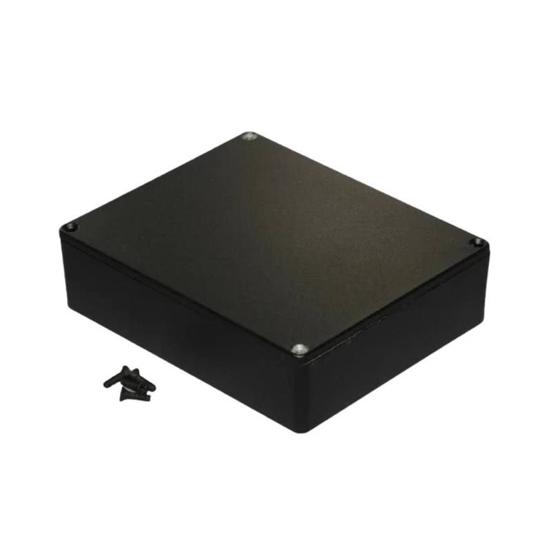 Hammond Die Cast Aluminium Enclosure Black Lid IP54, 39 mm x 145 mm x 121 mm MPN 