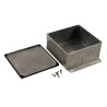 Hammond Flanged 1590 Series Die Cast Aluminium Enclosure IP65, Natural Lid, 59 mm x 120 mm x 120 mm 1590WUF