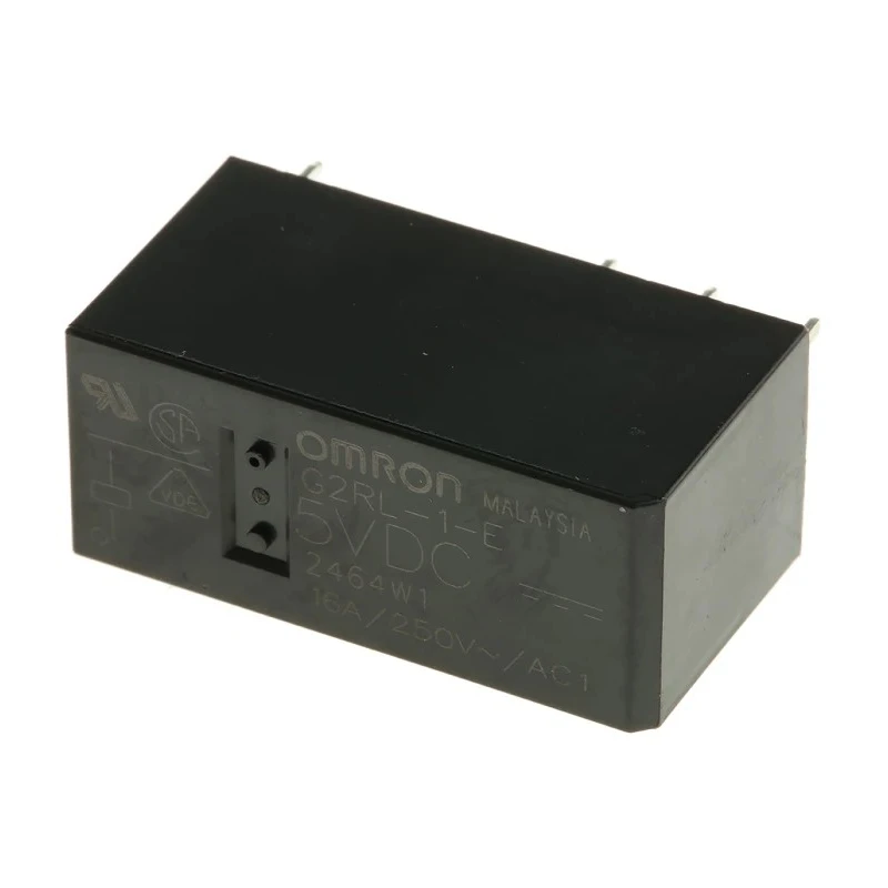 Omron Power Relay PCB Mount SPDT Contact Configuration 5V DC Coil 16A Switching Current G2RL-1-E DC5