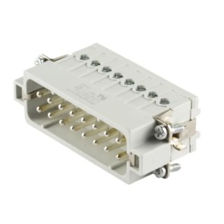 Amphenol Industrial Heavy Duty Power Connector Insert Male 16 Contacts 16A 250V C146 Series C14610A0161024