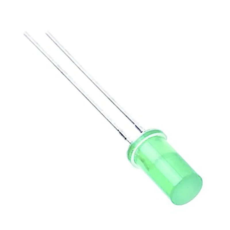 Kingbright 2.2 V Green LED 5 mm (T-1 3/4) Through Hole Cylindrical L-483GDT