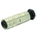 Amphenol Industrial C091 7 Pole Straight M16 DIN Connector, 7A Current, 100V, IP67 Rated, Screw Coupling C09131D1071012