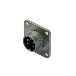 Amphenol Industrial C091 6 Pole Straight M16 DIN Connector, 7A, 300V, IP67, Silver & Gold Plated Contacts C09131S0061002