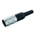 Amphenol Industrial T3-4 6 Pole Straight M16 DIN Connector, 300V, 5A, IP40, Screw Coupling, Female Contact, Brass T3401002U