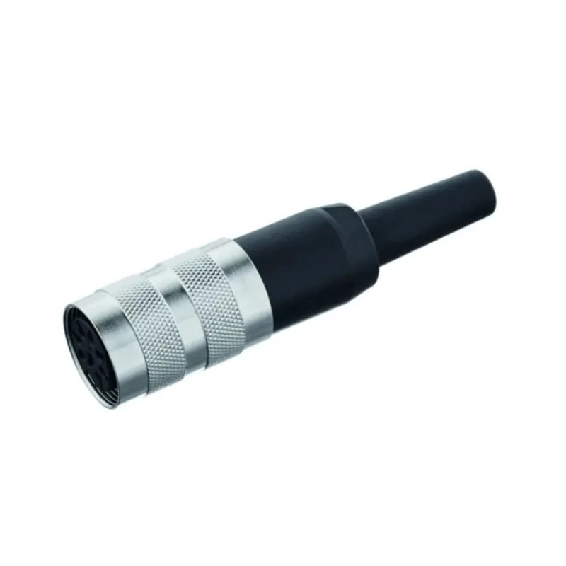 Amphenol Industrial T3-4 6 Pole Straight M16 DIN Connector, 300V, 5A, IP40, Screw Coupling, Female Contact, Brass T3401002U
