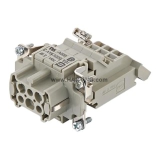 HARTING Heavy Duty Power Connector Insert, Han B Series Female, 6 Contacts, 16A, 500V 09330064725