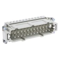 HARTING Heavy Duty Power Connector Insert, Han ES Series Male, 16A Current Rating, 500V, 24 Contacts, IP65, Model 09330242616