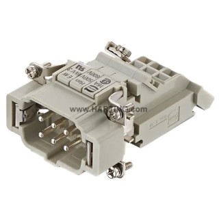 HARTING Heavy Duty Power Connector Insert 16A Han B Series Male 6 Contacts 09330064625