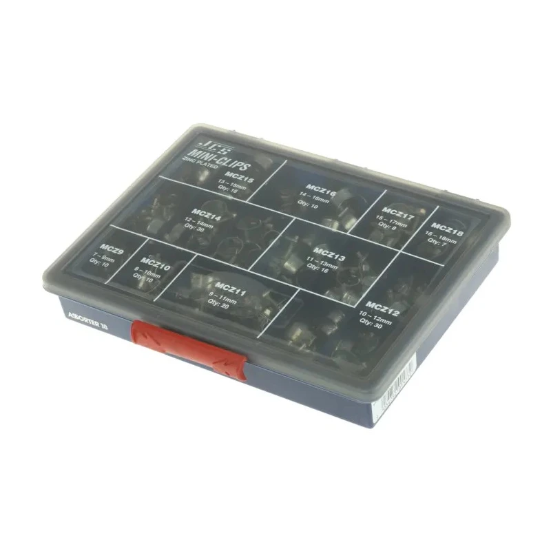 JCS Hi-Torque Stainless Steel Hose Clip Kit 157 Pieces 10 Sizes MCZAB1RS