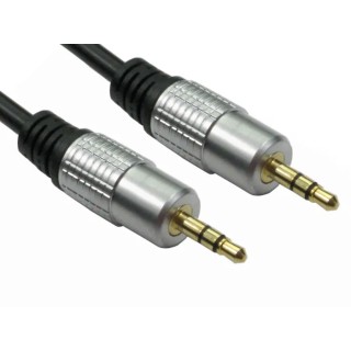 RS PRO Male 3.5 mm Stereo Jack to Male 3.5 mm Stereo Jack Auxiliary Cable Black 1m 229-9932