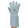 Tornado Combat Plus Grey Leather Heavy Handling Gloves Size 9 Cut Resistant EN 388, EN 407 TCB01P-09