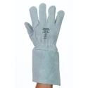 Tornado Combat Plus Grey Leather Heavy Handling Gloves, Size 10, Cut Resistant, EN 388 and EN 407 TCB01P-10