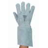 Tornado Combat Plus Grey Leather Heavy Handling Gloves, Size 10, Cut Resistant, EN 388 and EN 407 TCB01P-10