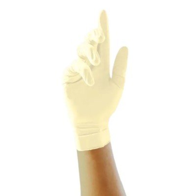 Unigloves Natural Latex Disposable Gloves Food Safe, Powder-Free, 0.1 mm Thickness, Size 10/XL GS0015