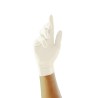 Unigloves Natural Powdered Latex Disposable Gloves Food Safe 0.1 mm Thickness Size XS GS0021