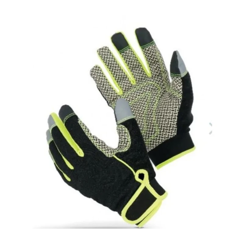 Flexitog Yellow Black Leather Thermal Work Gloves, Size 7, Cold Resistant, Touchscreen Compatible FG126