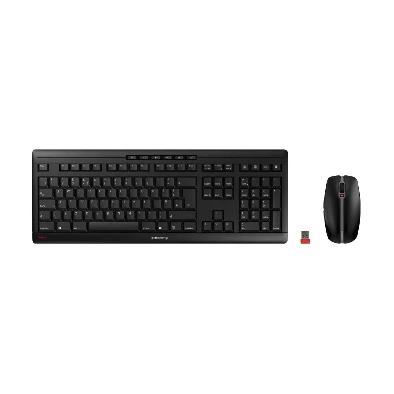 Cherry Wireless Multimedia Keyboard & Mouse Set QWERTY UK Layout USB Connection Black JD-8500GB-2