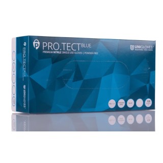 Unigloves Blue Nitrile Disposable Gloves Medical Powder-Free Food Safe 0.09 mm GU0042