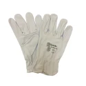 Liscombe Grey Leather Work Gloves Size 9 Leather Coating 421-09