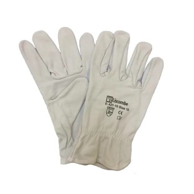 Liscombe Grey Leather Work Gloves Size 9 Leather Coating 421-09