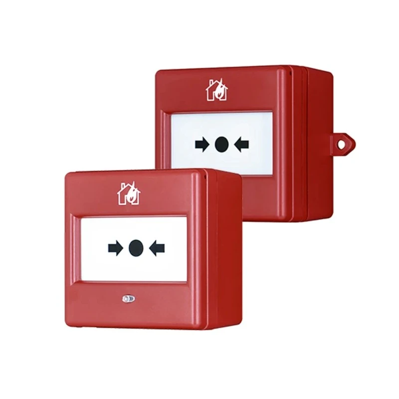 Eaton Red Fire Alarm Call Point Break Glass Operated Outdoor Mains-Powered MBG917