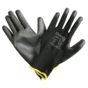 Liscombe Black Polyamide Work Gloves Size 6 with Polyurethane Coating LN614-06