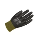 Liscombe Black Nylon Work Gloves Size 7 Polyurethane Coating LN620-07