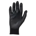 Liscombe Black Nylon Work Gloves, Size 8, Polyurethane Coating LN620-08