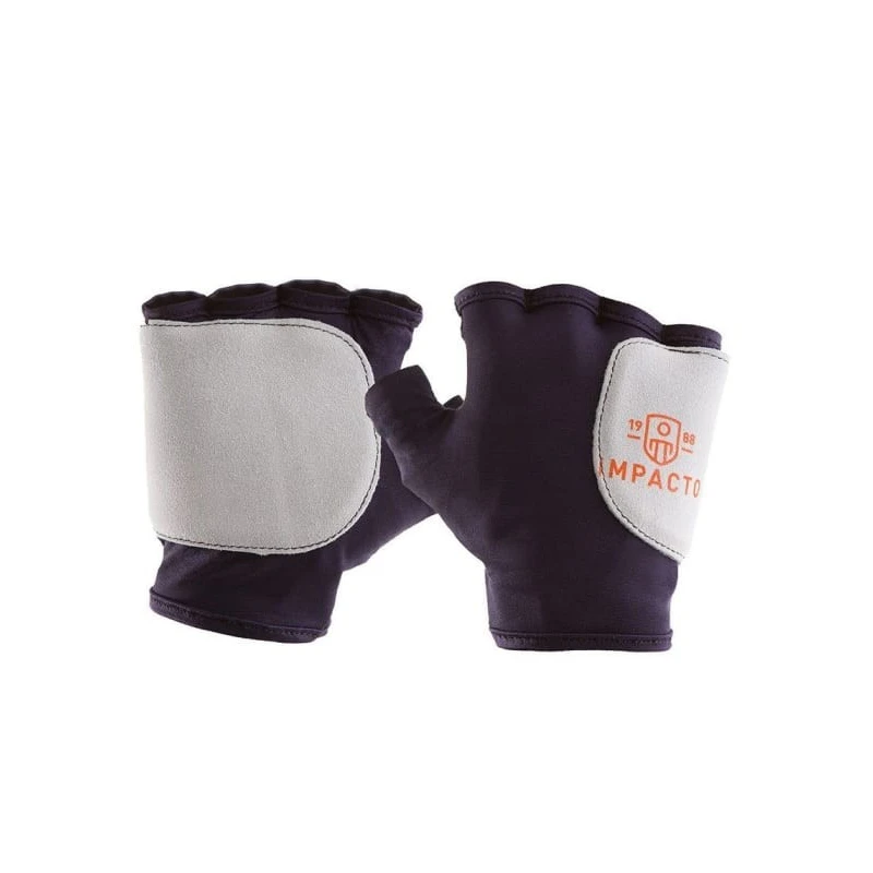 Impacto Blue Grey Nylon Work Gloves Size 7 Visco-Elastic Polymer Coating 503-10-S