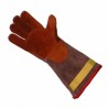 RS PRO Brown Brontoguard Leather Coating Heat Resistant Work Gloves Size 9 L6-516-V